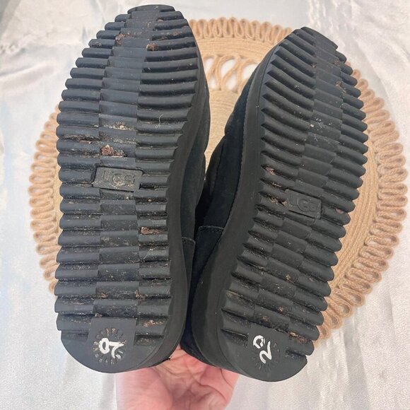 UGG Women's Ridge Mini Snow Boot Black Suede Size 8 - Picture 11 of 11